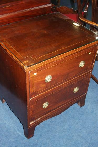 A 19th Century mahogany two drawer chest of drawer - Image 2 of 4