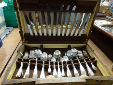 Assorted silver plate and canteen