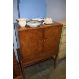 A mid 20th Century walnut drinks cabinet, 76 x 43 x 120cm