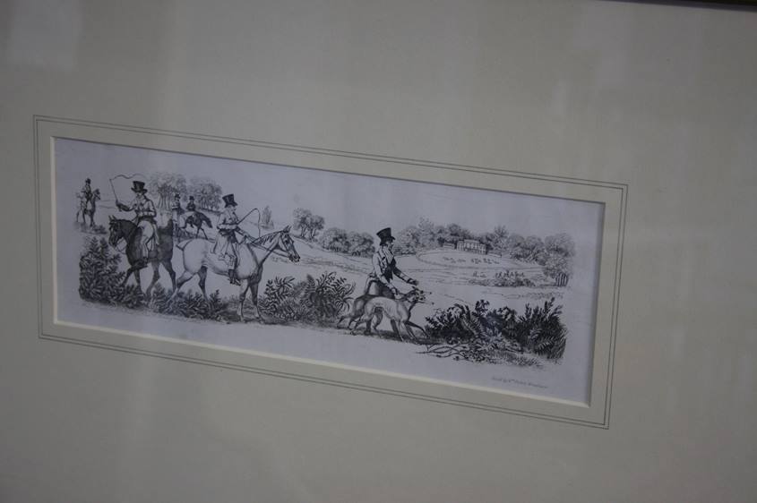 Set of four modern hunting prints, 11cm x 31cm - Image 16 of 16