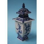 A Chinese blue and white vase and cover decorated