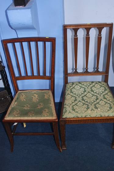 Two Edwardian chairs - Image 2 of 4