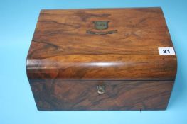 A walnut work box