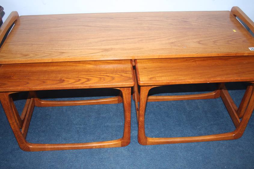 A teak nest of tables - Image 3 of 4