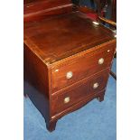 A 19th Century mahogany two drawer chest of drawer
