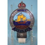 A Nassau Bahamas enamelled car mascot