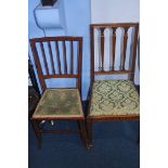 Two Edwardian chairs