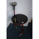 A painted chrome ashtray/table stand
