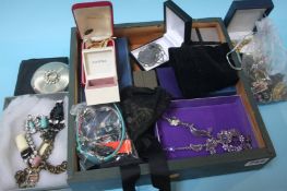 Quantity of costume jewellery in one tray