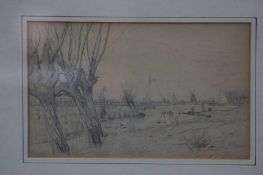 R. Bagge Scott, pencil, Pair, Signed, 'River Lands