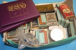 Cigarette cards and coins