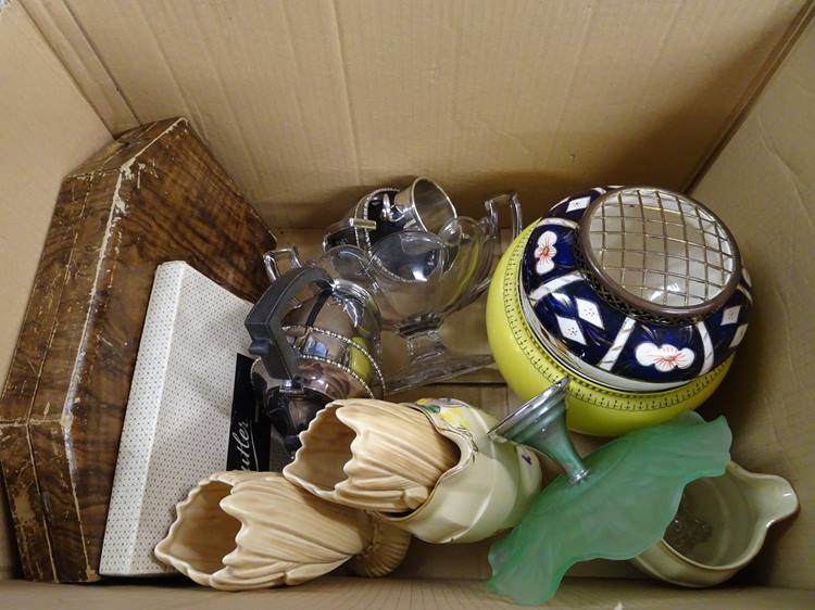 Two boxes of Adams plates, Doulton jug etc. - Image 2 of 2