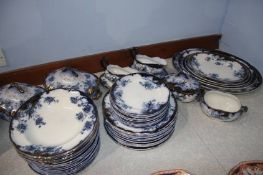 Comprehensive Victorian Flow blue dinner service