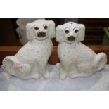 Pair of Staffordshire pot dogs