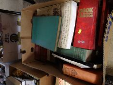 Five boxes of books