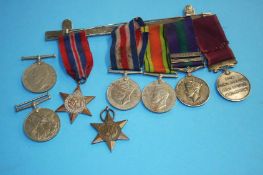 Medals including two World War II trios, Long Service Medal etc.