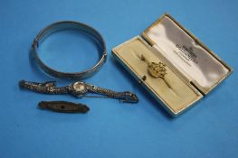 Silver bangle, watches etc.