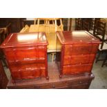 Pair of Oriental hardwood drawers