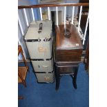 Rosewood box on stand and a trunk