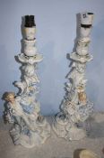 Pair of Continental figural lamps