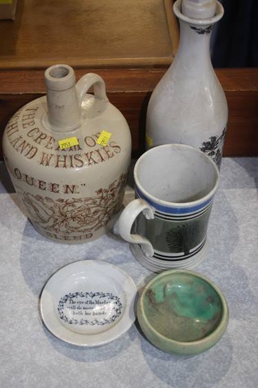 Coalport decanter, whisky jug etc.