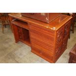 Oriental hardwood desk