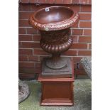 Garden urn and stand