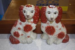 Pair of modern Staffordshire style pot dogs