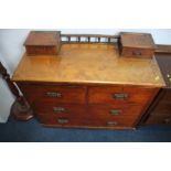 Oak chest of drawers and a mahogany chest of drawers