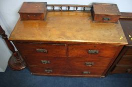Oak chest of drawers and a mahogany chest of drawers