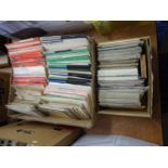 Quantity of postcards in two boxes