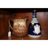 Royal Doulton jug and a Spode flask