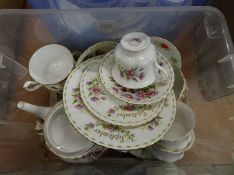 Two boxes of Royal Albert Lavender Rose tea china