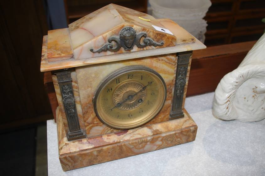 Marble mantle clock