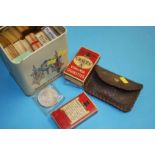 Quantity of cigarette cards and coins