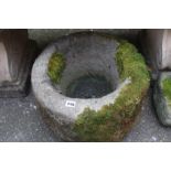 Circular limestone trough