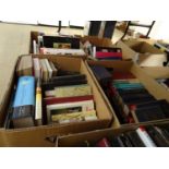 Five boxes of books, various subjects