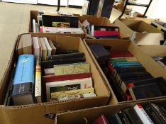 Five boxes of books, various subjects