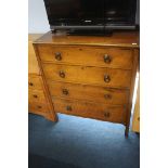 Oak chest of drawers