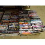 Four boxes of DVDs