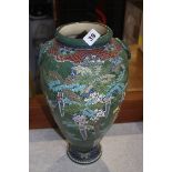 Large enamelled Japanese vase