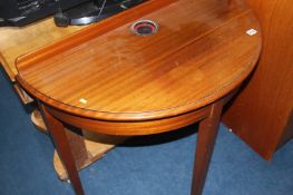 Mahogany half moon table