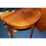 Mahogany half moon table