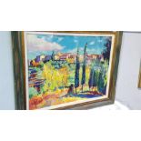 Godfrey Tonks (1948), pastel, signed, 'Evening Light Val Di Chiana'. 37cm x 47cm