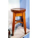 An oak stool.