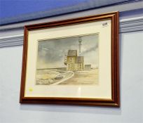 Low Davidson, watercolour, signed, dated 1995, 'Harbour Masters House'. 24cm x 34cm