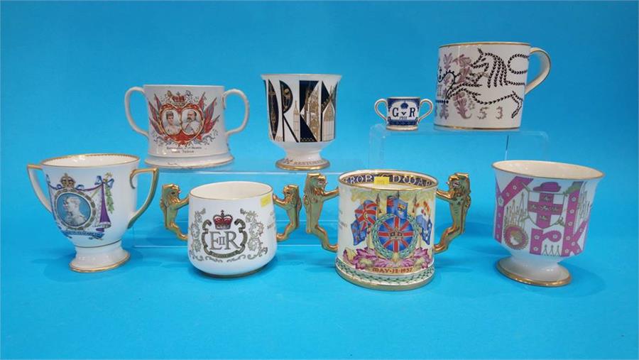 Wedgwood, Coalport, Paragon Commemorative tankards etc.