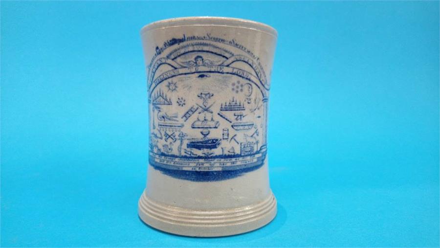 A 19th Century Leeds Pottery tankard 'Holiness to the Lord', impressed marks to base, a small - Image 2 of 10