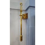 An R.N. Desterro Lisbon brass marine barometer. 94cm high