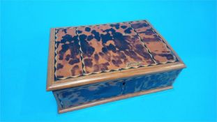 A simulated tortoiseshell box. 22.5cm long